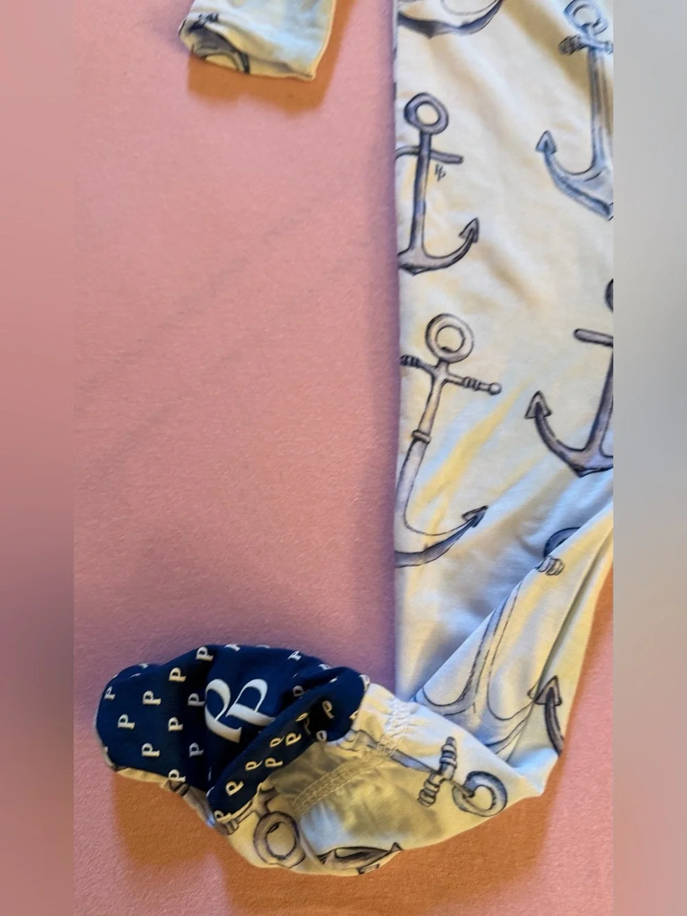 Posh peanut Anchor print onesie (6-9 mths)
